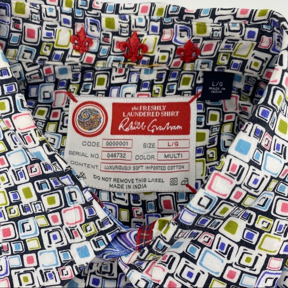 Robert Graham Geometric Multicolor Shirt - Picture 8 of 8